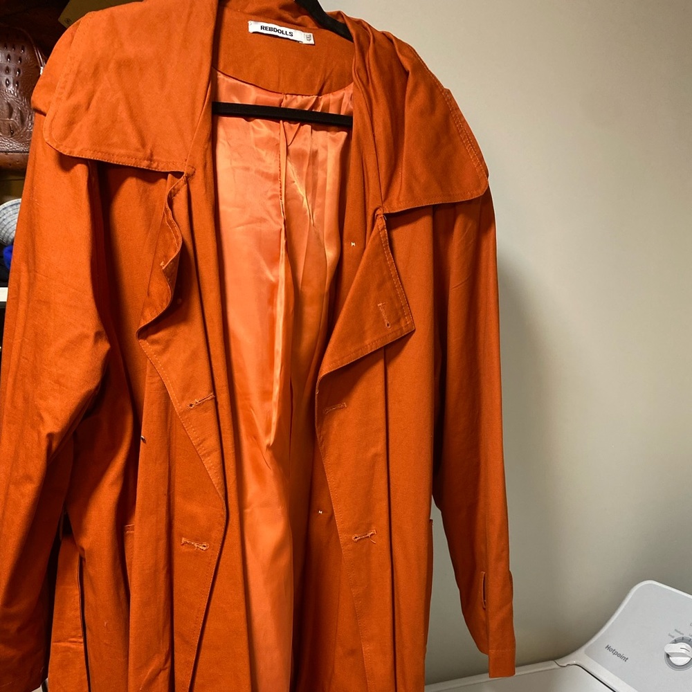 Burnt orange Long trenchcoat